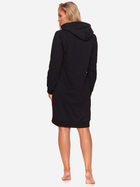 Халат жіночий бавовняний з капюшоном Doctor Nap Smz.4136 M Чорний (5902701158170) - зображення 2