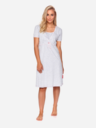 Нічна сорочка жіноча бавовняна Doctor Nap TCB.9393 M Світло-сіра (5902701114695) - зображення 4