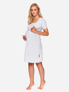 Нічна сорочка жіноча бавовняна Doctor Nap TCB.9393 L Світло-сіра (5902701114701) - зображення 5