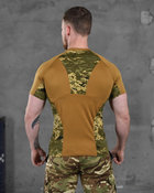 Тактическая потоотводящая футболка кайот вставки пиксель XXL - изображение 6