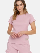 Піжама (футболка + шорти) жіноча бавовняна Doctor Nap PM.4315 XL Рожева (5902701181529) - зображення 3