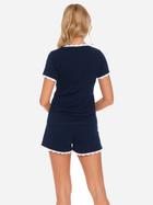 Піжама (футболка + шорти) жіноча бавовняна Doctor Nap PM.5145 S Темно-синя (5903622068326) - зображення 2