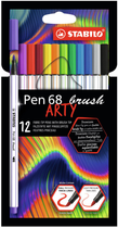 Zestaw flamastrów Stabilo Pen 68 Brush Arty 12 szt (4006381566926) - obraz 1