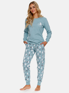 Піжама (кофта + штани) жіноча бавовняна Doctor Nap PM.5262 XL Блакитна (5902701186449) - зображення 4