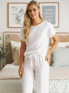 Піжама (футболка + штани) жіноча бавовняна Doctor Nap PM.5319 S Біла (5902701190293) - зображення 6
