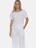 Піжама (футболка + штани) жіноча бавовняна Doctor Nap PM.5319 M Біла (5902701190309) - зображення 4