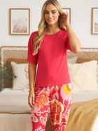 Піжама (футболка + штани) жіноча Doctor Nap PM.5322 XL Червона (5902701190453) - зображення 5