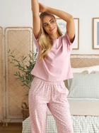 Піжама (футболка + штани) жіноча бавовняна Doctor Nap PM.5324 XXL Рожева (5902701194918) - зображення 5