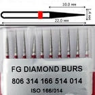 Бор алмазный FG турбинный наконечник упаковка 10 шт UMG 1,4/10,0 мм конус 806.314.166.514.014 (TC-10F) - изображение 2