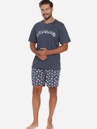 Піжама (футболка + шорти) чоловіча бавовняна Doctor Nap PMB.5348 M Графітова (5902701191900) - зображення 5