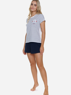 Піжама (футболка + шорти) жіноча бавовняна Doctor Nap PM.5350 XL Білий/Темно-синій (5902701192051) - зображення 4