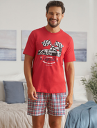 Піжама (футболка + шорти) чоловіча бавовняна Doctor Nap PMB.5353 S Червона (5902701192211) - зображення 5