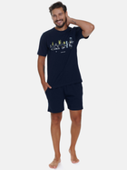 Piżama (T-shirt + szorty) męska Doctor Nap PMB.5355 L Granatowa (5902701192334) - obraz 1