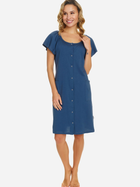 Нічна сорочка жіноча бавовняна Doctor Nap TCB.5359 S Темно-синя (5902701192761) - зображення 1