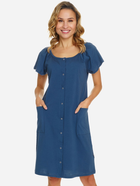Нічна сорочка жіноча бавовняна Doctor Nap TCB.5359 S Темно-синя (5902701192761) - зображення 3