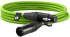 Kabel Rode XLR - XLR 3 m Green (RODE XLR3M-G) - obraz 1