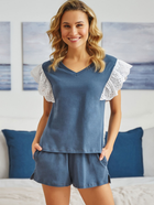 Piżama (T-shirt + szorty) damska Doctor Nap PM.5362 XL Granatowa (5902701193089) - obraz 5