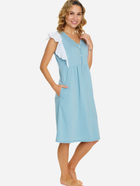 Нічна сорочка жіноча бавовняна Doctor Nap TCB.5363 S Блакитна (5902701193096) - зображення 4