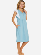 Нічна сорочка жіноча бавовняна Doctor Nap TCB.5363 L Блакитна (5902701193119) - зображення 4