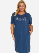 Нічна сорочка жіноча бавовняна Doctor Nap TB.5366 XXXL Темно-синя (5902701195236) - зображення 3