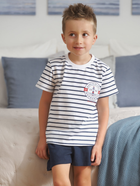 Підліткова піжама для хлопчика Doctor Nap PDU.5352 146-152 см Білий/Темно-синій (5902701192150) - зображення 3