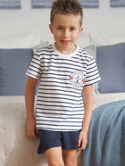 Підліткова піжама для хлопчика Doctor Nap PDU.5352 146-152 см Білий/Темно-синій (5902701192150) - зображення 4