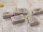 Декор Juweela Старі дерев'яні ящики Темні масштаб 1:45 5 шт (4260360089244) - зображення 3
