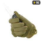 Стрелковые тактические перчатки с интегрированной защитой костяшек и липучкой на запястье M-Tac Assault Tactical Mk.5 Olive (Оливковые) Размер S - изображение 7