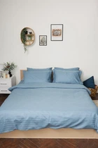 Комплект постельного белья Moon&Star Детский 110х140 наволочки 2х40х40 Ultramarine Satin Stripe (MS-830000192)