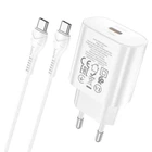 Сетевое зарядное устройство Hoco N22 PD25W PD 2 Type-C + кабель Type-C to Type C