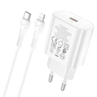 Сетевое зарядное устройство Hoco N22 PD25W PD 2 Type-C + кабель Type-C to Lightning