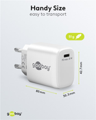 Зарядний пристрій Goobay USB-C PD GaN Fast Charger 20W White - зображення 4