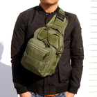 Военная тактическая сумка через плечо EDIBAZZAR T126 зеленая - изображение 6