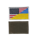 Шеврон патч на липучці Прапор Америка-Україна, на кепку, 5*8см - зображення 1