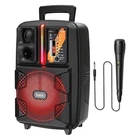 Портативна бездротова акустична система Bluetooth HOCO BS37 Dancer Outdoor Wireless Speaker колонка валіза з мікрофоном | BT5.0, 15W, USB/AUX/TWS/FM | Чорний