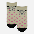 Шкарпетки жіночі прикольні короткі бавовняні Noviti ST023-W-03 35-38 Екрю (5905204314869) - зображення 2