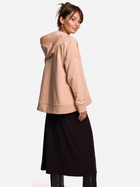 Bluza damska rozpinana streetwear z kapturem BeWear B166 S/M Beżowa (5903068484179) - obraz 4