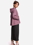 Bluza damska rozpinana streetwear z kapturem BeWear B166 2XL/3XL Ciemnoróżowa (5903068484278) - obraz 4