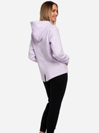 Bluza damska rozpinana streetwear z kapturem Made Of Emotion M550 L Fioletowa (5903068493447) - obraz 4
