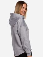 Bluza damska rozpinana streetwear z kapturem Made Of Emotion M550 M Szara (5903068493508) - obraz 2