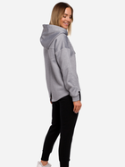 Bluza damska rozpinana streetwear z kapturem Made Of Emotion M550 M Szara (5903068493508) - obraz 4