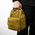 Мужская сумка Слинг 8л SR-570 Койот 53 см х 22 см х 18 см - изображение 4