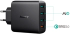 Ładowarka sieciowa AUKEY PA-T18 4 x USB Quick Charge 3.0 42W Black - obraz 2
