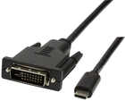 Kabel LogiLink USB-C - DVI 1.8 m Black (4052792050363) - obraz 1