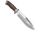 Нож Охотничий Военный с широким клинком и деревянной рукоятью. Сталь 440C. G2432W - изображение 4