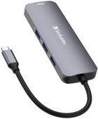 USB-hub Verbatim CMH-08 USB Type-C do 2 x HDMI/USB Type-A 8-portowy Grey (VB32151) - obraz 4
