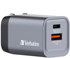 Ładowarka sieciowa Verbatim USB A + USB C + EU/UK Adapter 35W Black (VWCGAN35) - obraz 3