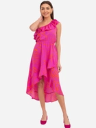Sukienka trapezowa damska midi Ax Paris DA1722 L Różowa (5063259044336) - obraz 3