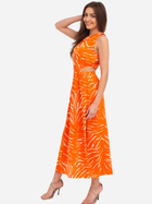 Sukienka trapezowa damska długa letnia damska Ax Paris DA1723 XL Pomarańczowa (5063259043858) - obraz 4
