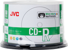 Dyski JVC CD-R 700MB 52X Inkjet White Printable Waterproof Photo Gloosy Cake 50 szt (JVC50CPW) - obraz 3